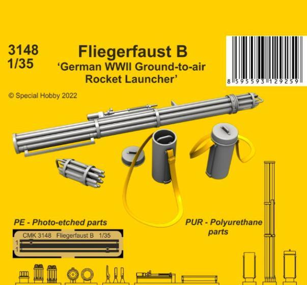 1:35 Fliegerfaust B ‘German WWII ground-to-air rocket launcher’ - 129-3148