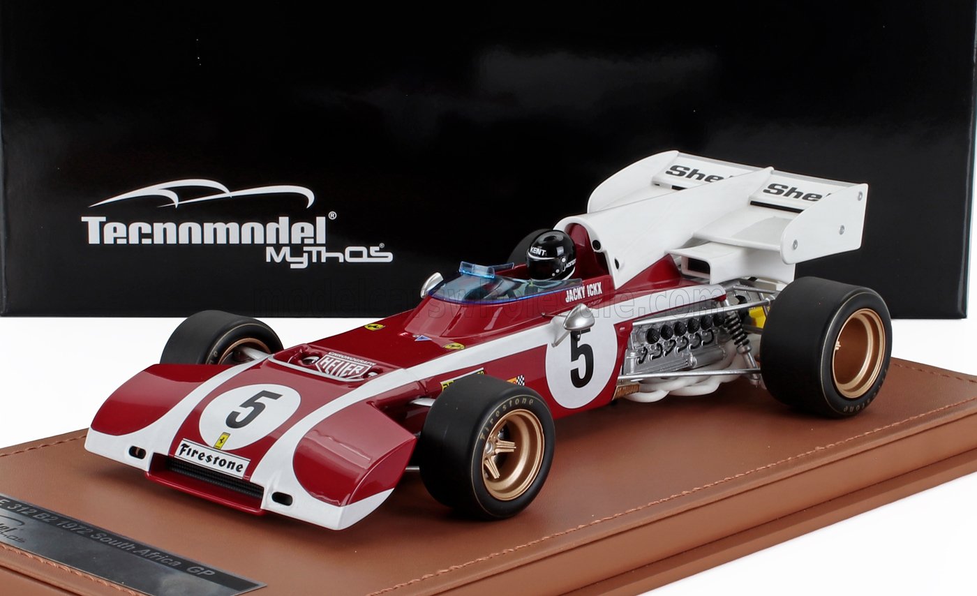 1:18 FERRARI F1 312b2 N 5 South African Gp (with Pilot Figure) (1971) Jacky Ickx, Red White - TMD18-321D