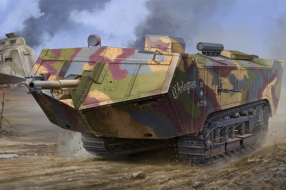 1:35 Сборная модель French Saint-Chamond Heavy Tank - Late - 83860