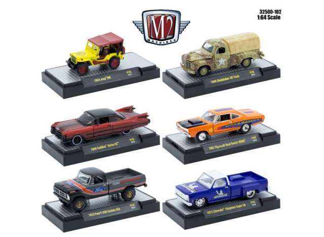 1:64 M2 Machines Auto-Thentics, серия 102, набор из 6 моделей - 32500-102~6
