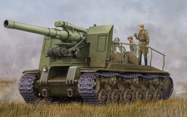 1:35 Сборная модель 203-мм САУ С-51 образца 1943 года - 05583