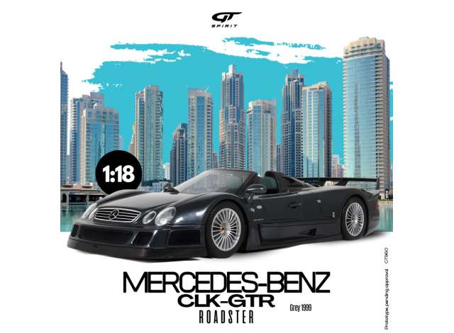 1:18 MERCEDES-BENZ CLK-GTR Roadster (1999), grey - GT960