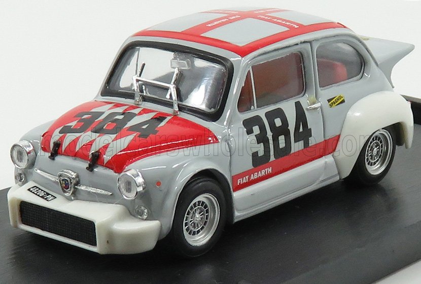 1:43 FIAT 600 1000 ABARTH N 384 PREPARATA SPAGNOL TRENTO-BONDONE (1971) DANTE GARGAN, GREY WHITE - R431-UPD