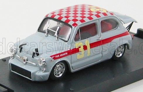 1:43 FIAT 600 ABARTH 1000 BERLINA №31 4h MONZA (1966) L.CELLA, GREY RED - R369C