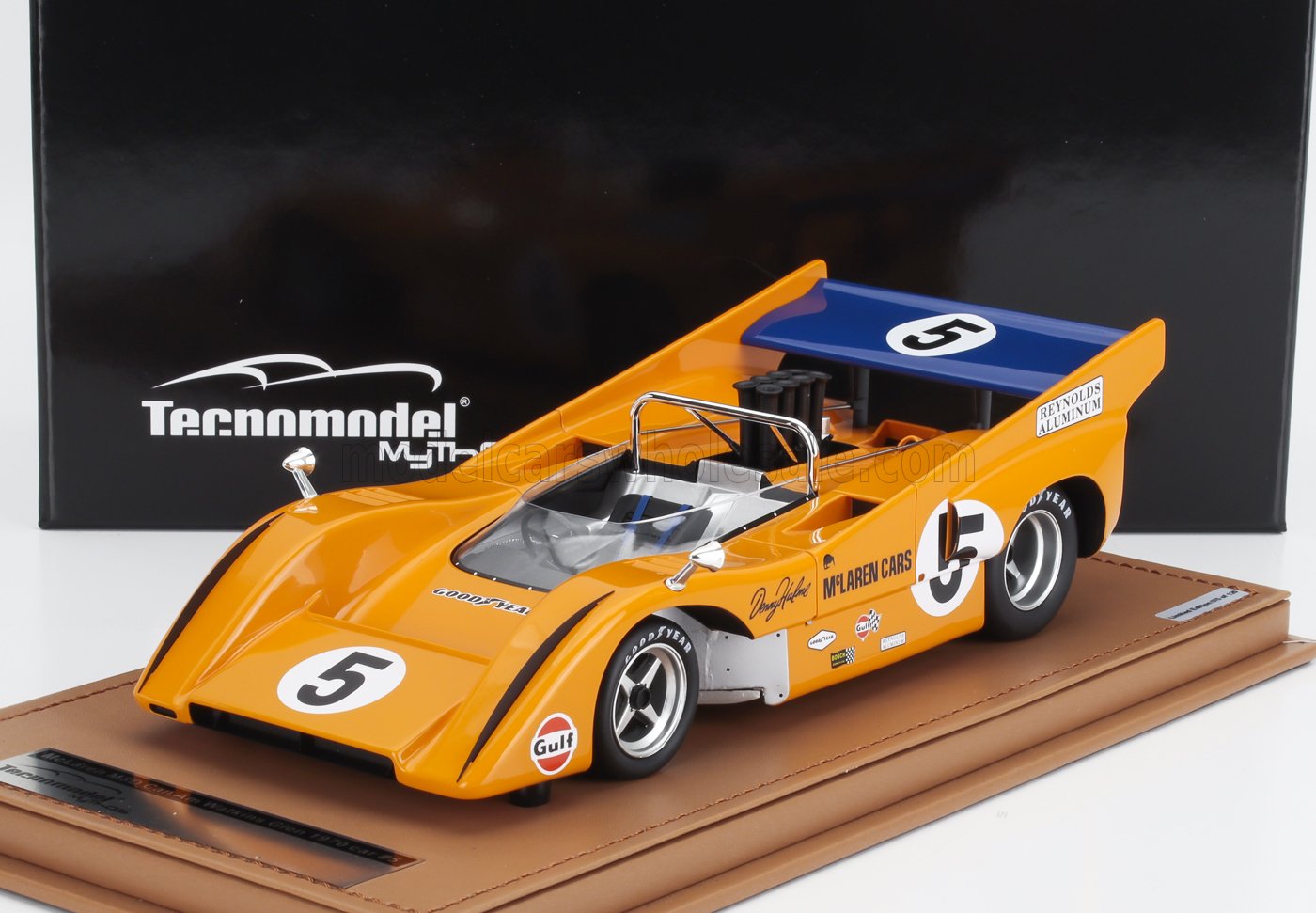 1:18 McLAREN M8d Can-am №5 Winner Watkins Glen (1970) Denny Hulme - Con Vetrina - With Showcase, Orange - TM18-331A