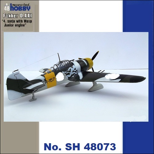 1:48 Сборная модель Fokker D.XXI '4.Sarja with Wasp Junior Engine' - SH48073