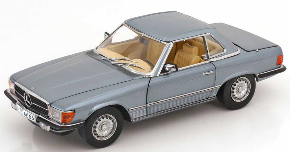 1:18 MERCEDES-BENZ 350 SL R107 Hardtop (1977), light blue-metallic - 4666