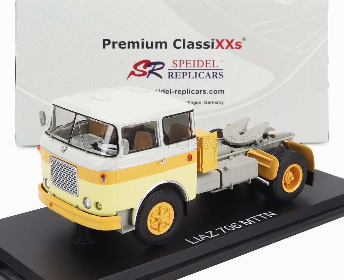 1:43 (Уценка!) LIAZ 706 Mttn Tractor Truck 2-assi (1978), Yellow Orange White - 47165-Z1