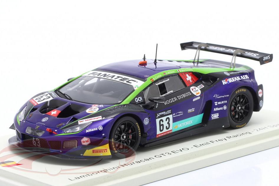 1:43 LAMBORGHINI Huracán GT3 Evo №63 Emil Frey Racing 24h Spa Albert Costa, Mirko Bortolotti, Jack Aitken (2022) - SB532