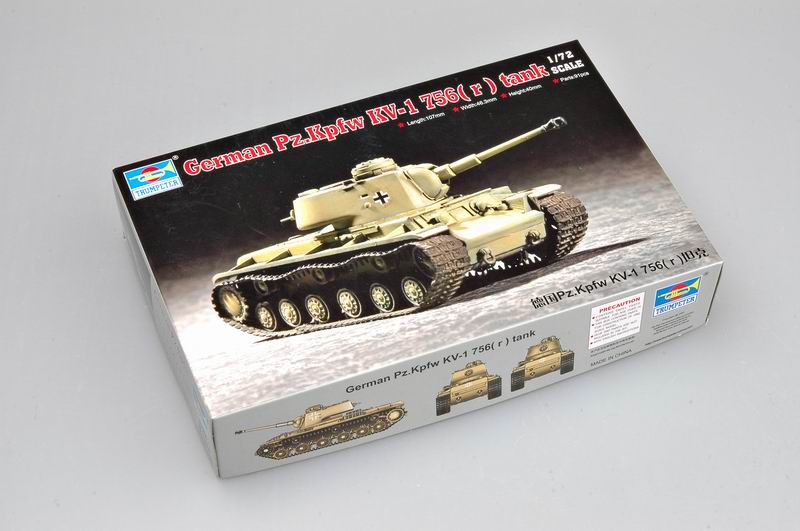 1:72 Сборная модель Немецкий тяжелый танк Pz.Kpfw KV-1756(r) (трофейный КВ-1) - 07265