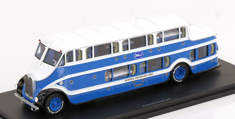 1:43 PICKWICK NiteCoach Greyhound Lines, lightblue white - 10014-2