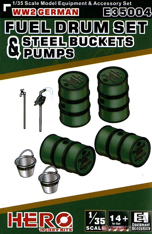 1:35 Сборная модель WW2 German Fuel Drum Set - E35004