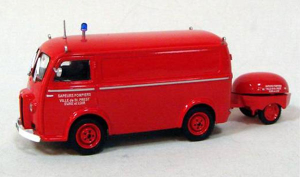 1:43 PEUGEOT D3 Sapeurs Pompiers (пожарный с прицепом-помпой), red - 101520