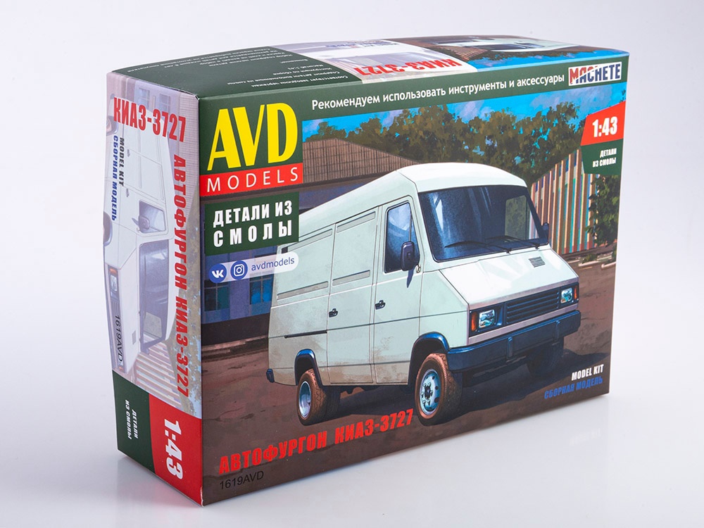 1:43 Сборная модель Автофургон КИАЗ-3727 - 1619AVD