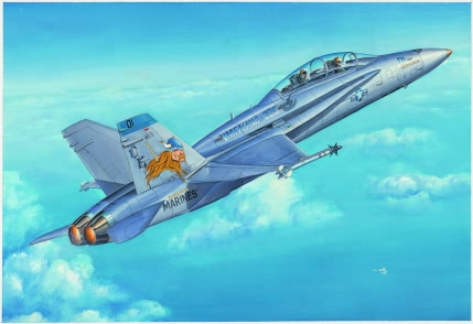 1:48 Сборная модель Самолет F-18D HORNET - 80322
