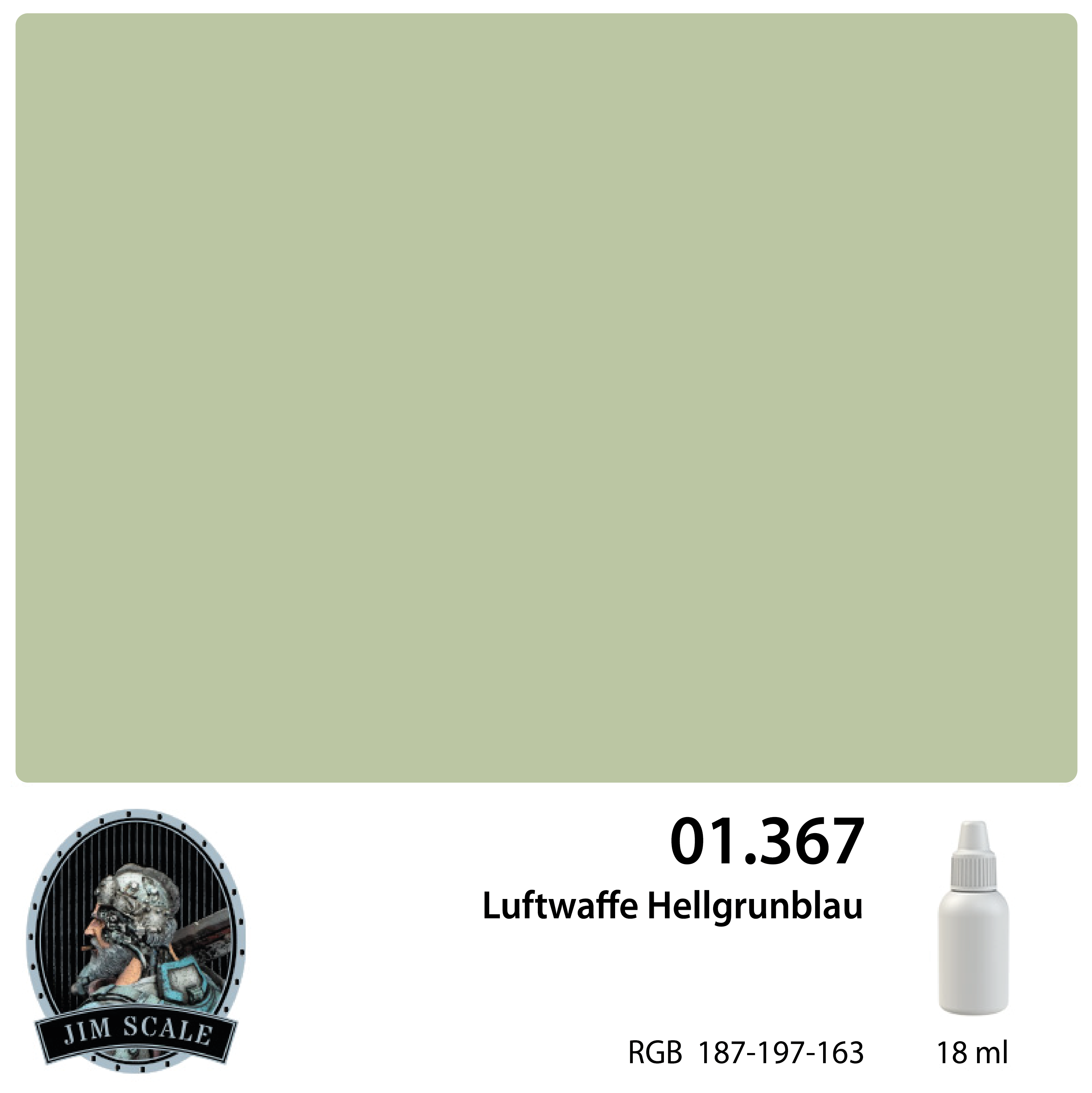 Краска акриловая Luftwaffe Hellgrunblau, 18мл - 01.367