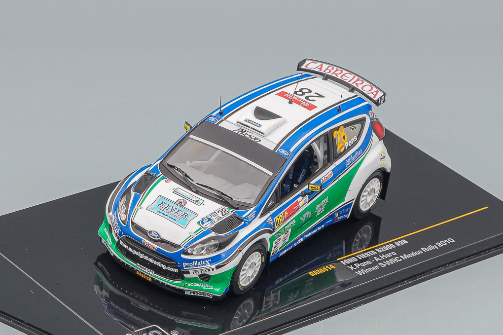 1:43 FORD Fiesta S2000 28 8th Rally Carona Mexico (S-WRC Winner) (X.Pons - A.Haro) 2010, green - RAM414-X1