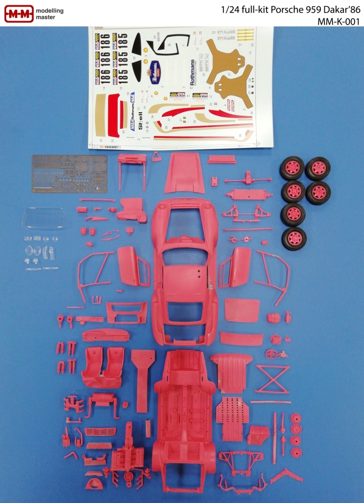 1:24 Сборная модель PORSCHE 959 Dakar (1986) - MM-K-001