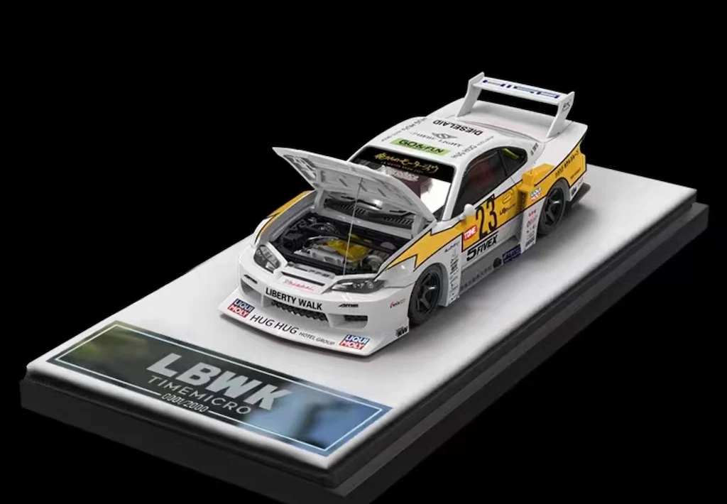 1:64 NISSAN Silvia S15 LBWK #23, white / orange - TM646001