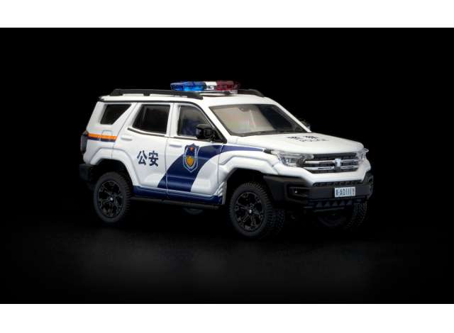 1:64 Great Wall Police Truck, white / blue - XcarT6-11