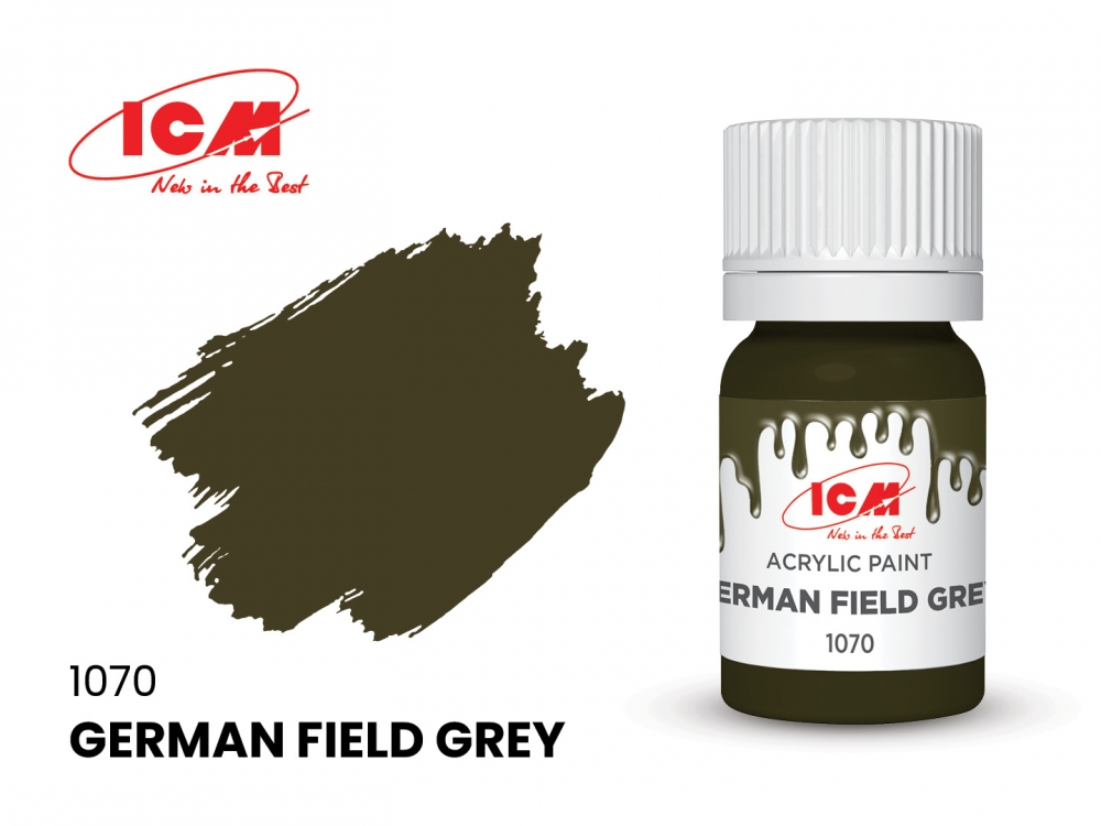 Краска для творчества, 12 мл, цвет Немецкий серо-зеленый(German Field Grey) - C1070