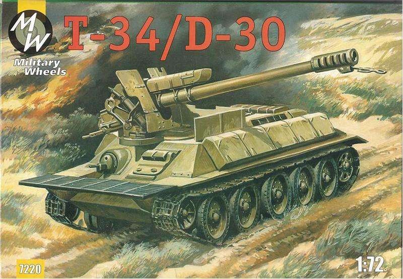 1:72 Сборная модель Египетская САУ с пушкой Д-30 на шасси танка Т-34-85 - 7220