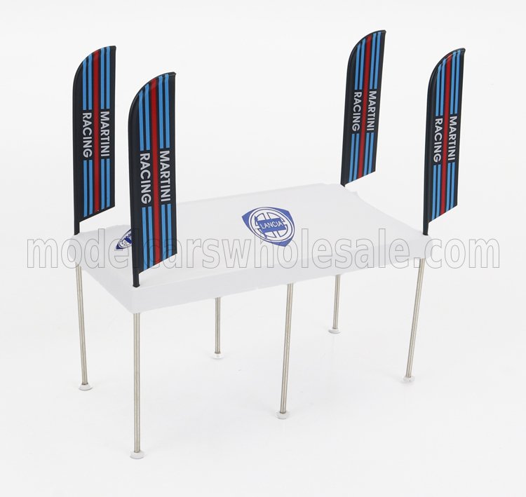 1:64 ACCESSORIES Diorama Area Service Paddok Lancia Martini Racing, White - MGTAC16