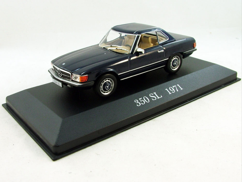 1:43 MERCEDES-BENZ 350 SL (1971), Mercedes-Benz Offizielle Modell-Sammlung 10, dark blue - MB010