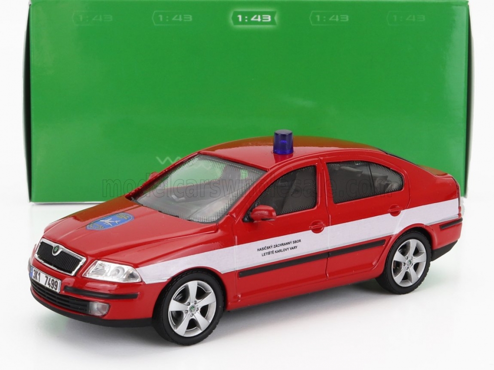 1:43 SKODA Octavia Hasicsky Hzs Letiste Karlovy Fire Engine (2004), Red White - 143ABX-001XL3