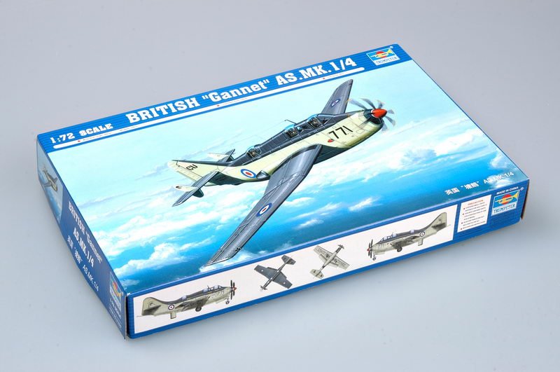 1:72 Сборная модель Британский противолодочный самолет Fairey Gannet AS.MK.1/4 - 01629