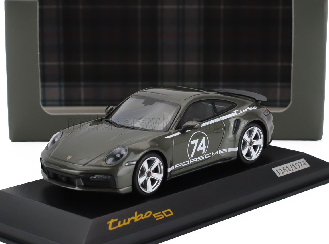 1:43 PORSCHE 911 992 Turbo 50 Heritage Edition (2024), Green - WAP0201670SHDP