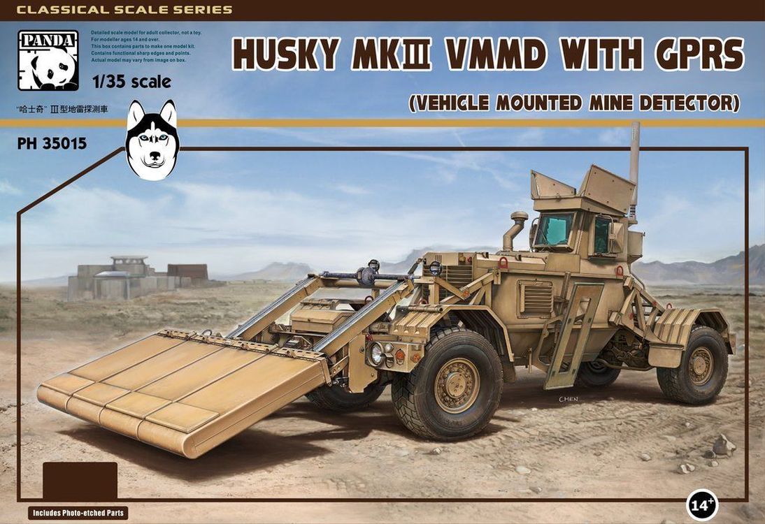 1:35 Сборная модель Автомобиль-миноискатель Husky MK.III VMMD with GPRS - PH35015