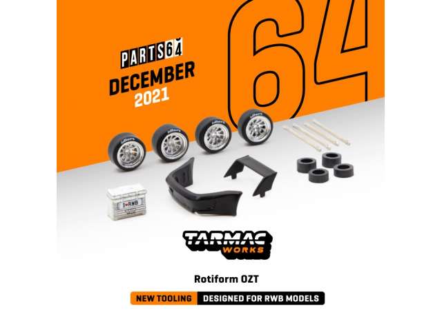 1:64 Rotiform OZT Designed for RWB Models, black/silver - T64W008SL