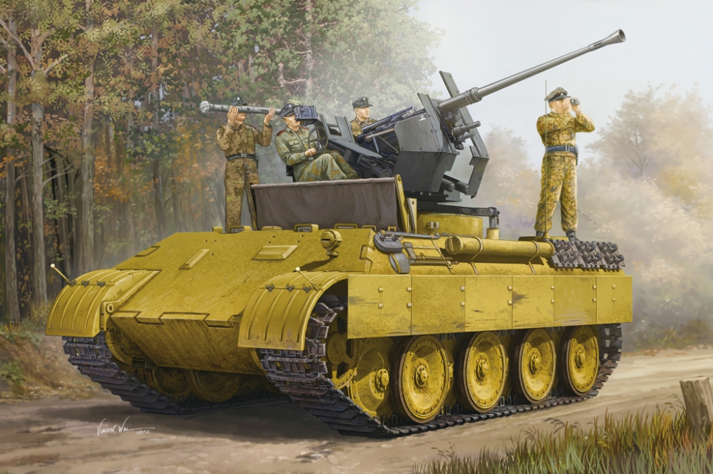 1:35 Сборная модель Танк German Panther asuf.D Flak Bergepanther - 82492