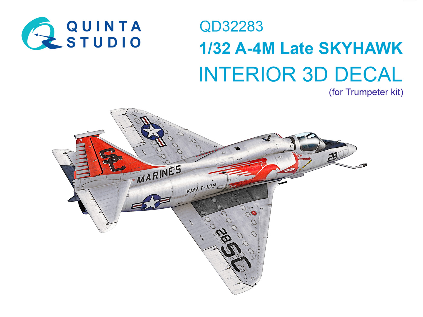 1:32 3D Декаль интерьера кабины A-4M Late Skyhawk (Trumpeter) - QD32283