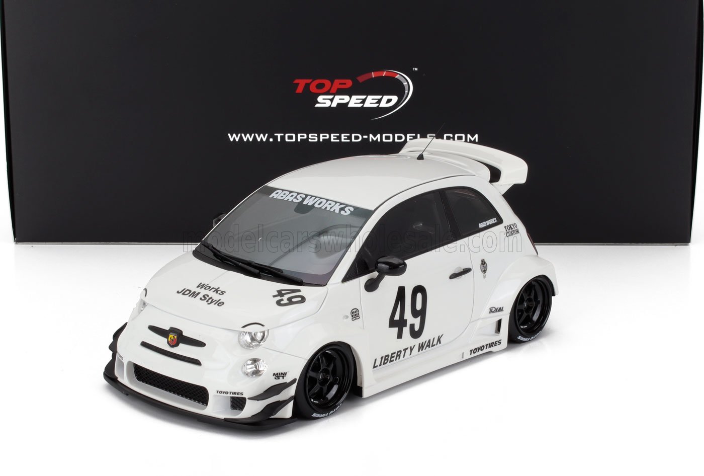 1:18 FIAT 500 Abarth 595 Lb Works №49 Abas (2024), white - TS0606