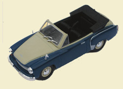 1:43 WARTBURG 311 CABRIO, Kultowe Auta 17, синий с белым - kul017