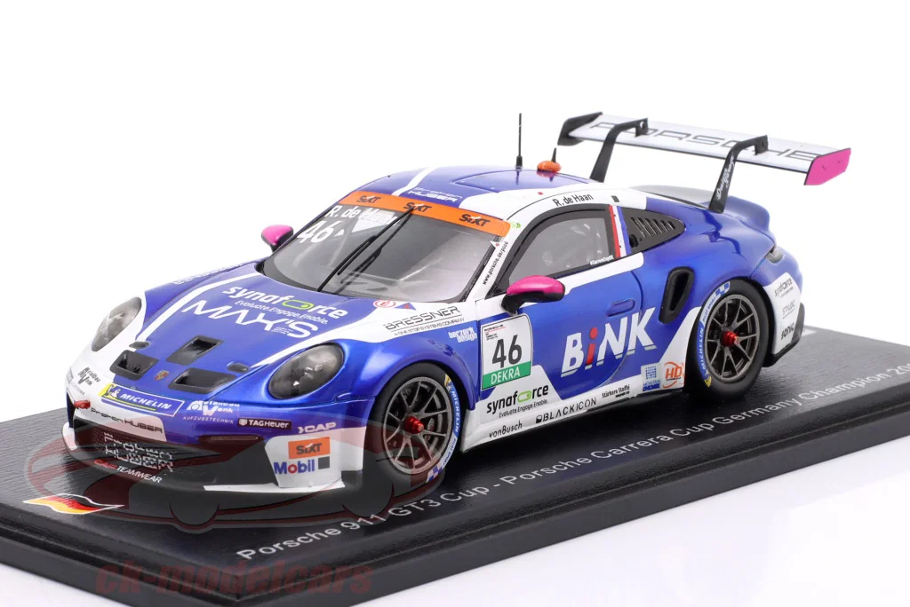 1:43 PORSCHE 911 GT3 Cup №46 Champion Porsche Carrera Cup Germany Robert de Haan (2025) - SG464