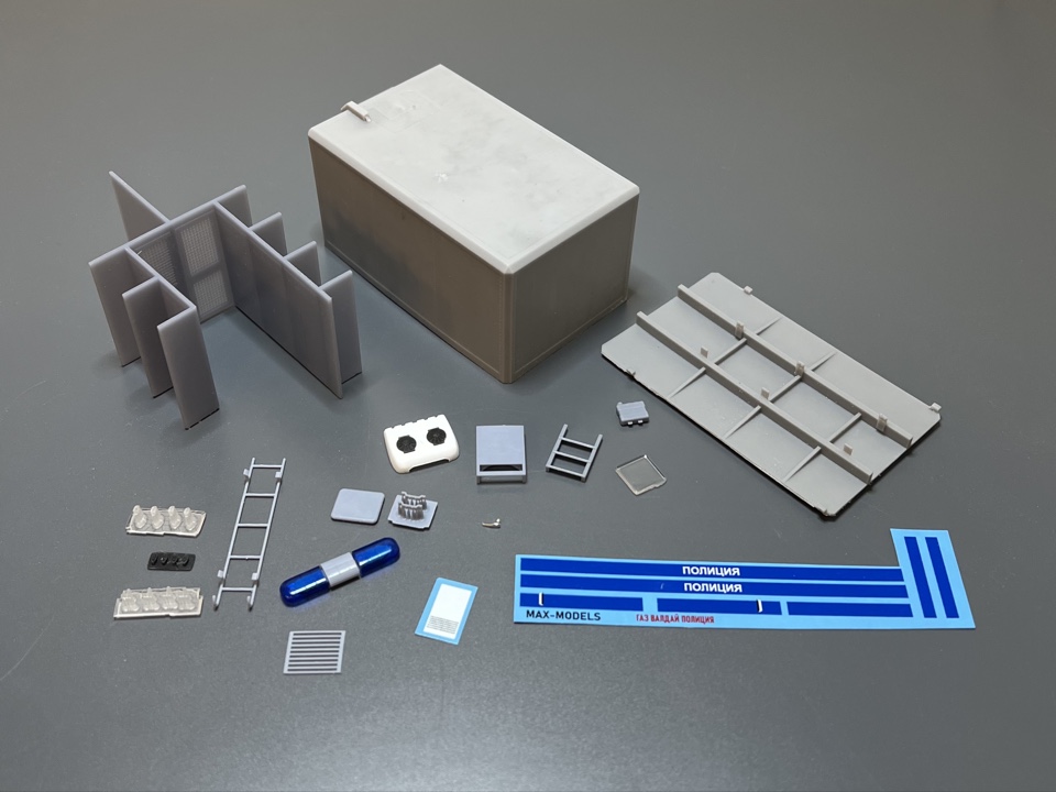 1:43 Набор для конверсии Надстройка автозак полиция для Газон Next - MAX-K090