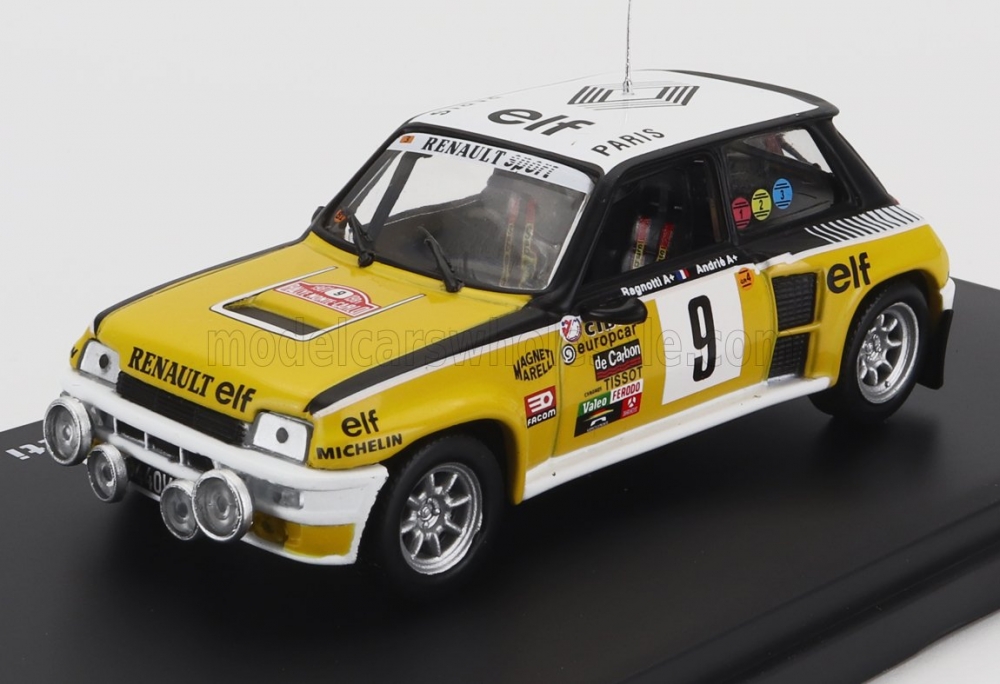 1:43 RENAULT R5 Turbo N9 Winner Rally Montecarlo (1981) J.Ragnotti - J.M.Andrie, Yellow White Black - WRCOFCOLL008