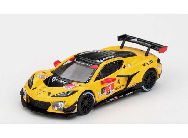 1:64 Chevrolet Corvette Z06 GT3.R #4 Corvette Racing By Pratt Miller Motorsports Daytona 24 hrs, yellow/red 2025 - MGT01197BL