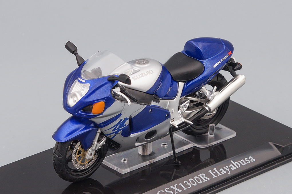 1:24 мотоцикл SUKUZI GSX1300R Hayabusa, blue / silver - 4110111