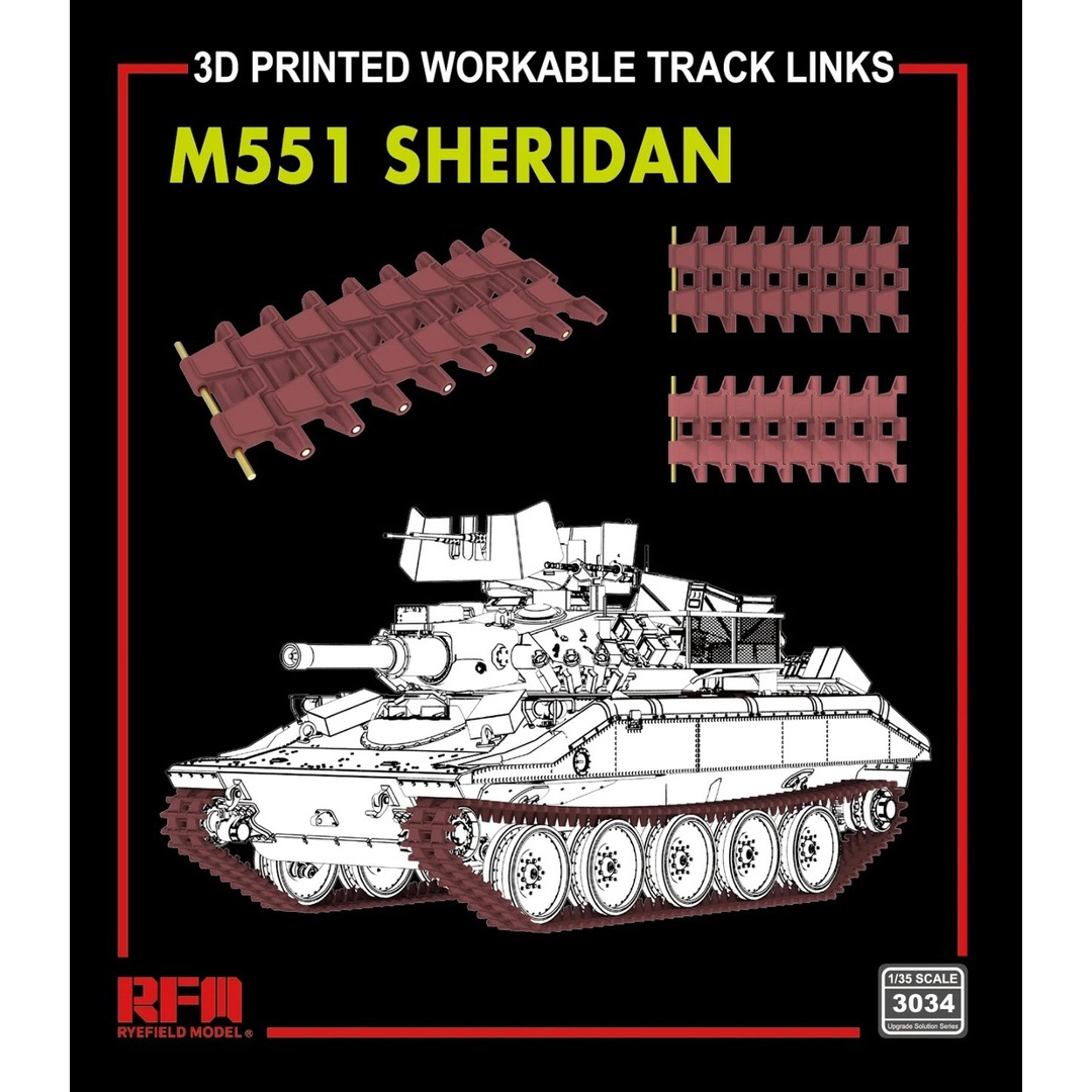 1:35 Рабочие траки для танка M551 - RM-3034