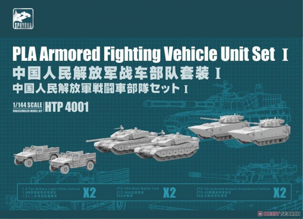 1:144 Сборная модель PLA Armored Fighting Vehicle Unit Set - HTP4001