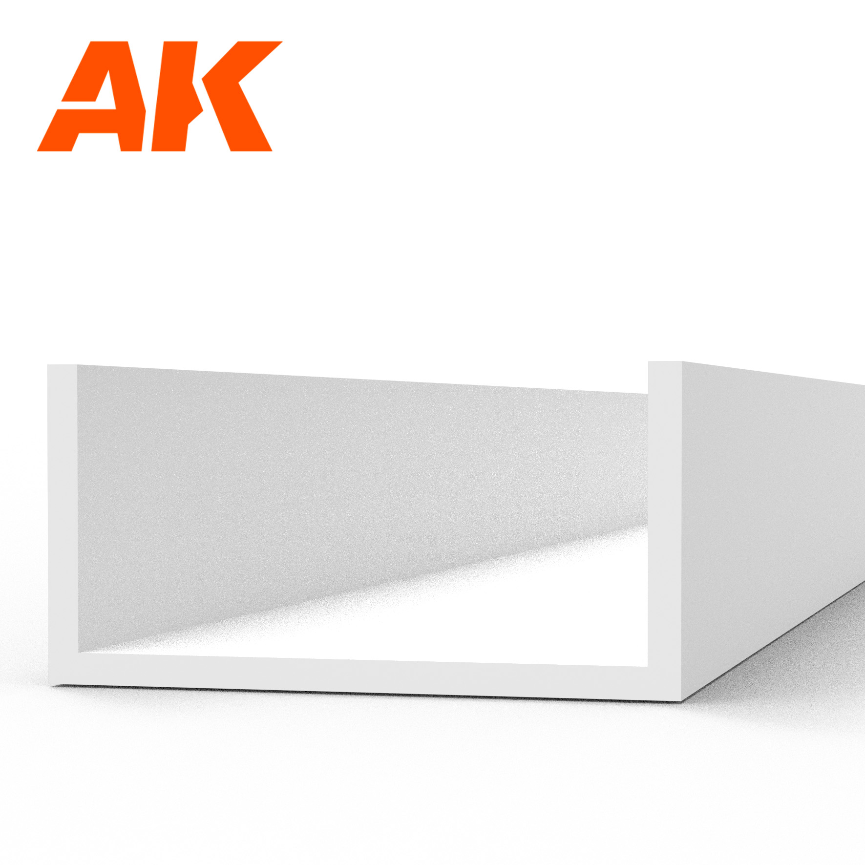 Непрозрачный белый полистироловый канал(6.0 width x 350mm) U Channel STYRENE STRIP - AK6558