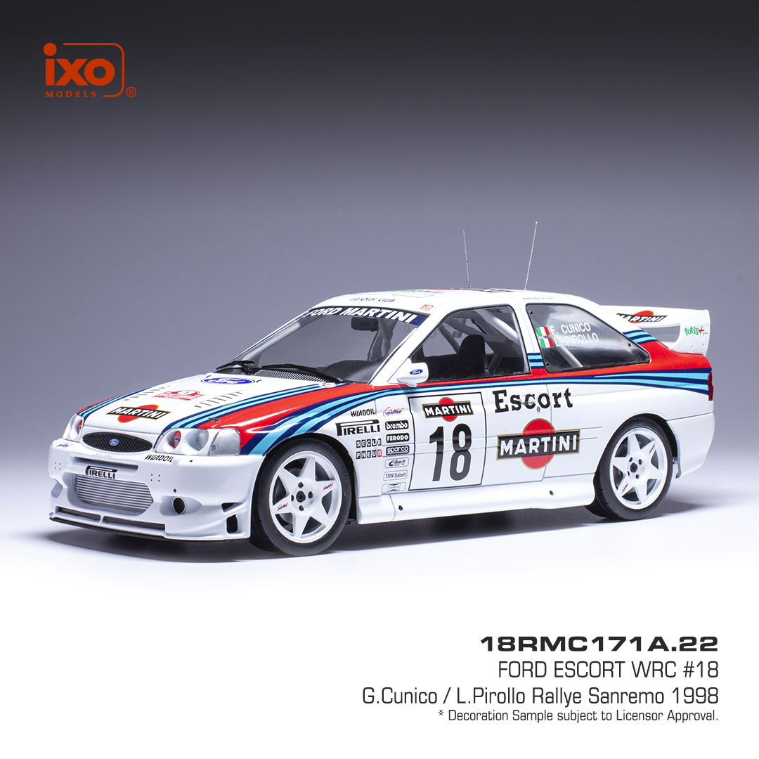 1:18 FORD Escort  WRC #18, Cunico/Pirollo, Rally Sanremo (1998) - 18RMC171A