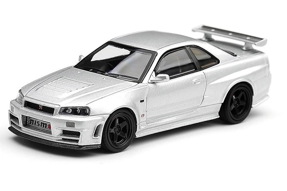 1:64 NISSAN Skyline GT-R (R34) Z-Tune (1999), silver metallic - MGT01329-BL