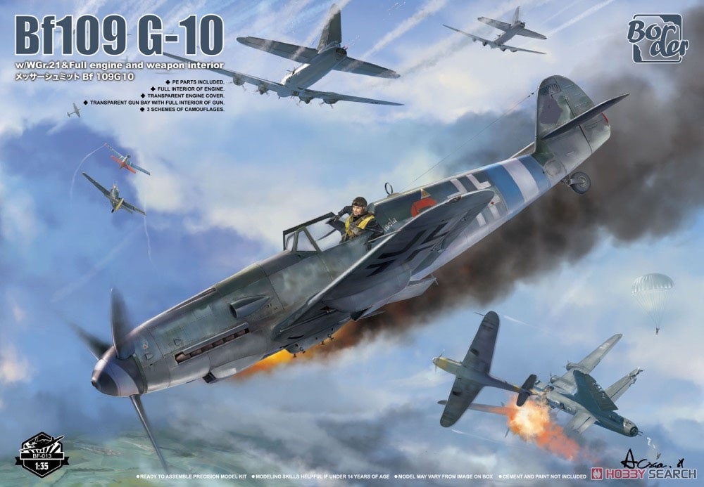 1:35 Сборная модель Bf 109 G-10 w/ WGr.21 & Full Engine and Weapon Interior - BF-013