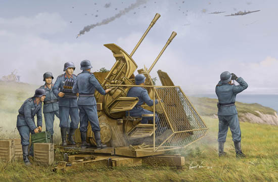 1:35 Сборная модель Зенитное орудие German 37mm Flak 43 Zwilling - 02347