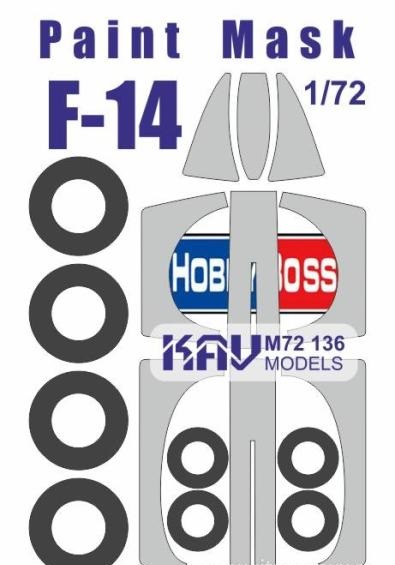 1:72 Маска окрасочная  для модели F-14 (Hobby Boss) - M72 136